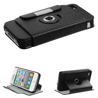 BasAcc Black Rotatable MyJacket Wallet Case for Apple iPhone 4/ 4S BasAcc Cases & Holders