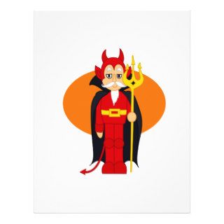 Devil Costume Orange behind Personalized Flyer