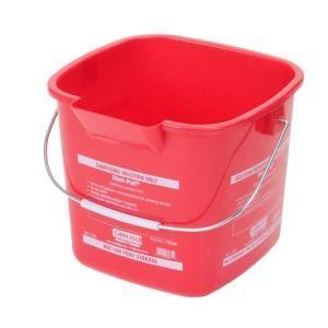Carlisle 3 qt. Red Steri Pail for Sanitizing Solutions (12 Case) 1182805