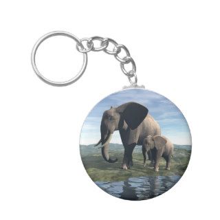 Elephant and Baby Key Chains