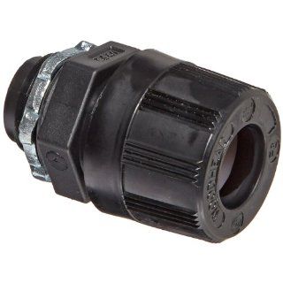 Woodhead 5530WBLK Cable Strain Relief Grip, Locknut, Black Max Loc Cord Seal, Straight Male, 1/2" NPT Thread Size, Orange Grommet Color, .437 .500" Cable Diameter Electrical Cables