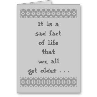 Getting Older Headstone Humor Card