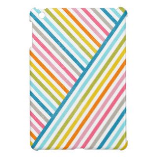 Cool colourful trendy two ways across stripes iPad mini cover