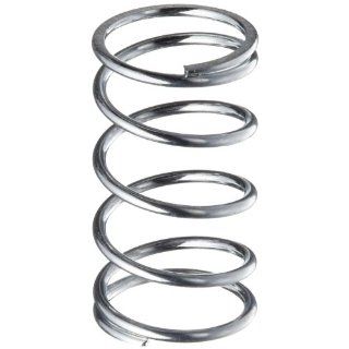 Music Wire Compression Spring, 0.24" OD x 0.02" Wire Size x 0.438" Free Length (Pack of 10)