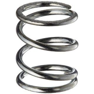 Music Wire Compression Spring, 0.36" OD x 0.038" Wire Size x 0.438" Free Length (Pack of 10)