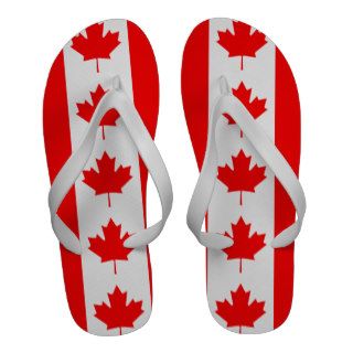 Canada Flag Maple Leaf O Canada Nation Symbol Icon Sandals