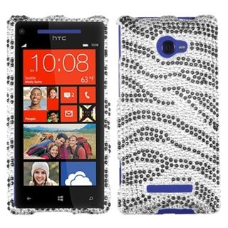 BasAcc Black/ Zebra Skin/ Diamante Case for HTC Windows Phone 8X BasAcc Cases & Holders