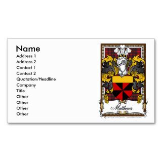Matthews Family Crests Business Card