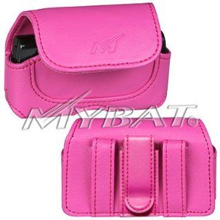 High Quality Hot Pink Leather Horizontal Stylish Carry Case Pouch with Magnetic Closing Flap for Kyocera Deco E1000, LG VX5600 VX 5600 Accolade, VX8350 VX 8350, VX8360 VX 8360, MT310 MT 310, VX5400 VX 5400, Motorola i576, i776, i876, U6, V235, VU204, W220,