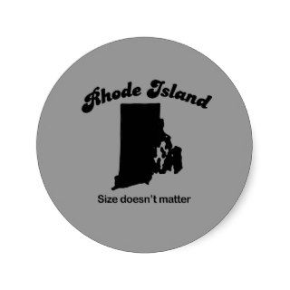 Rhode Island Motto   Size doesn't matter Stickers