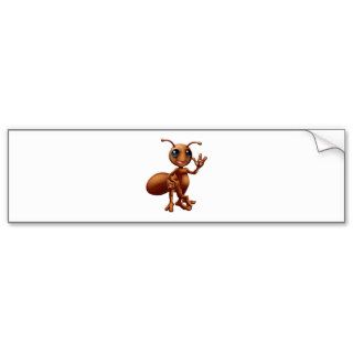 Cartoon ant mascot bumper sticker