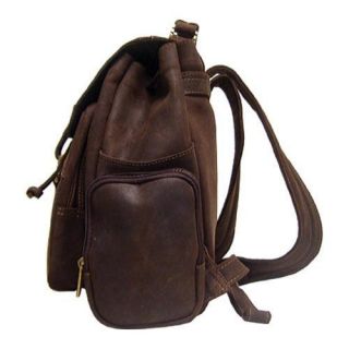 LeDonne DS 01 Distressed Leather Chocolate LeDonne Leather Backpacks