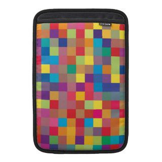 Pixel Rainbow Square Pattern MacBook Air Sleeves