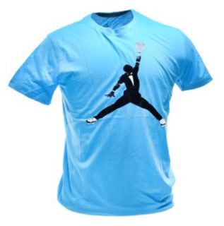 Jordan AJXI Black Tie Men's T Shirt Gamma Blue/Black/White 576787 456 (Size L) Clothing