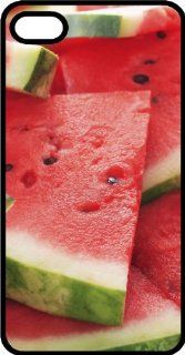 Slices Of Garden Fresh Watermelon Black Rubber Case for Apple iPhone 4 or Apple iPhone 4s Cell Phones & Accessories