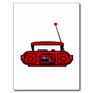 cassette boombox with notes blue.png post card