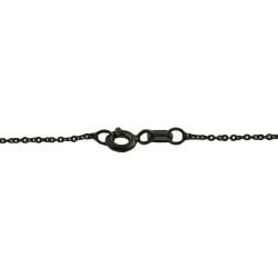 Fremada Black plated Sterling Silver Cable Chain Fremada Sterling Silver Necklaces