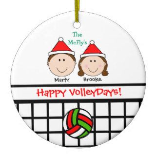 VolleyBall Couple 1st Personalize Ornament