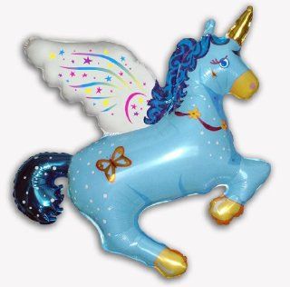 UNICORN Wings BLUE Pegasus MAGICAL Princess 45" Figure PARTY Mylar Foil BALLOON Health & Personal Care