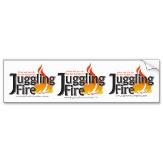 Juggling Fire Cards, Stickers Bumper Sticker