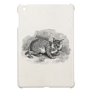 Vintage Bobcat 1800s Bob Cat Lynx Illustration iPad Mini Cover