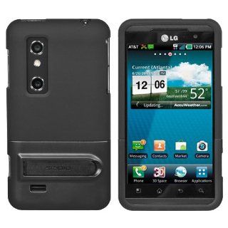 Seidio SURFACE Case for LG Thrill 4G / Optimus 3D with Built In Kickstand   Black Cell Phones & Accessories
