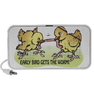 Early Bird Gets The Worm Notebook Speakers