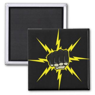 Lightning fist refrigerator magnet