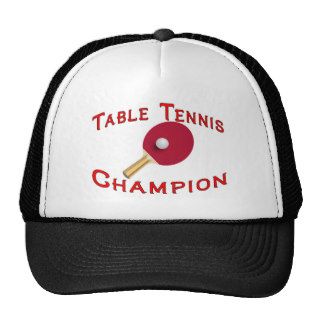 Table Tennis Champion Hats