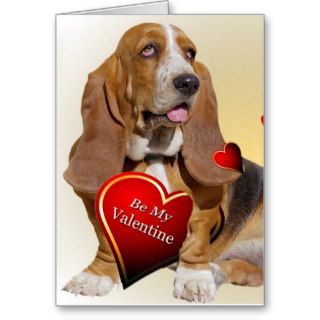 Basset Hound Valentine cards