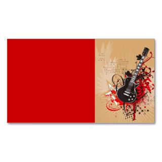 GEGV GRUNGE ELECTRIC GUITAR VECTOR GRAPHIC MUSIC R BUSINESS CARD TEMPLATES
