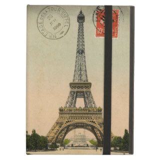 Vintage French Chic Eiffel Tower Paris Postcard Case For iPad Air