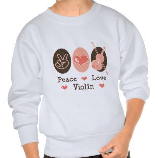 Peace Love Violin Kids Sweatshirt