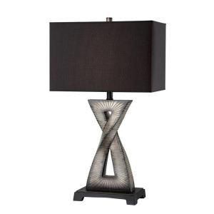 Illumine Designer Collection 29.5 in. Black Table Lamp with Fabric Shade CLI LS 21881