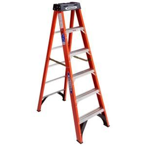 Werner 6 ft. Fiberglass Step Ladder with 300 lb. Load Capacity Type IA Duty Rating NXT1A06
