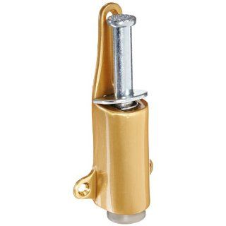 Rockwood 459.10 Bronze Spring Loaded Plunger Stop, #8 X 3/4" OH SMS Fastener, 1 7/8" Projection, 1 3/8" Base Width x 5 3/8" Base Length, Satin Clear Coated Finish Industrial Hardware
