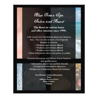 Blue and Black Luxury Spa Resort Theme Flyers