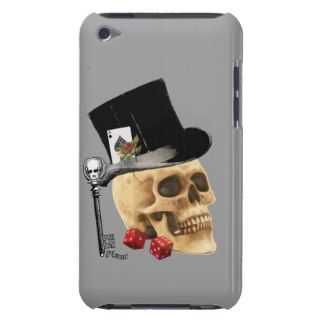 Gothic gambler skull too design iPod touch cases