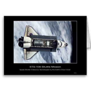 Space Shuttle Endeavour Above Eart  Customized Cards