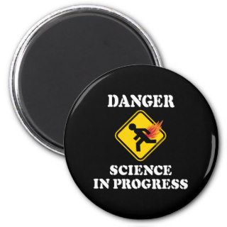 Danger Science in Progress Fart Humor Refrigerator Magnets
