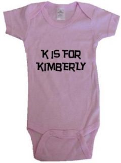 K IS FOR KIMBERLY / Hurry Up   Name series   White or Pink Onesie / Baby T shirt Clothing