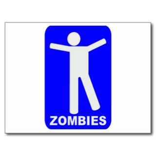 Zombie Mens Room Post Cards