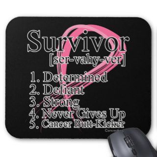 Survivor Definition   Breast Cancer Mouse Pads