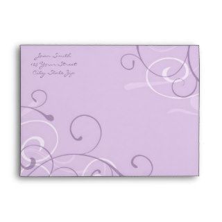 Elegant Lavender Swirl Envelope