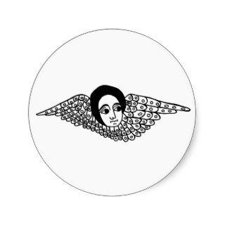 Ethiopian angel round sticker