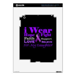 I Wear Purple   My Daughter Has Epilepsy Decals For iPad 3