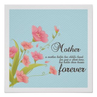 Mother's Day Flowers and Message Poster