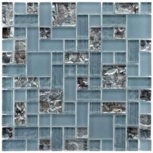 Merola Tile Tessera Versailles Vesuvius 11 3/4 in. x 11 3/4 in. x 8 mm Glass Mosaic Wall Tile GSDTVSVS