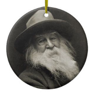 The Laughing Philosopher Poet Walt Whitman Christmas Ornaments