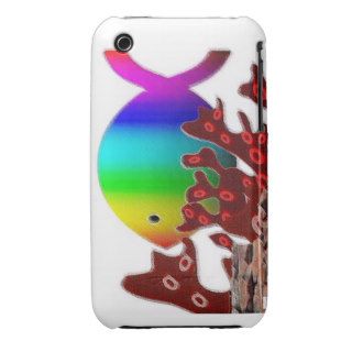 Christian Fish Symbol   Rainbow Ocean iPhone 3 Case